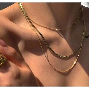 New Gold Color  Necklace Sets 3 Piece Set